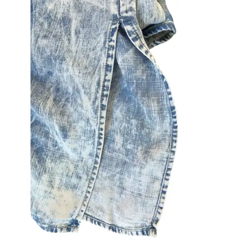 NWT Thread & Supply Acid Wash Carmel Midi Spaghetti Strap Slip Dress Medium Blue