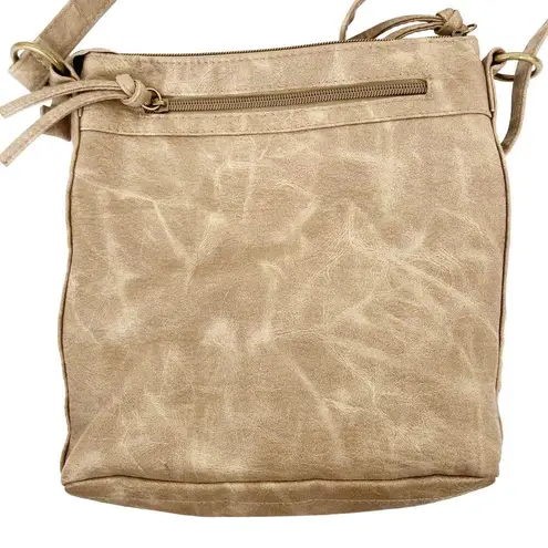 Stone Mountain Tan Faux Leather Crossbody Bag