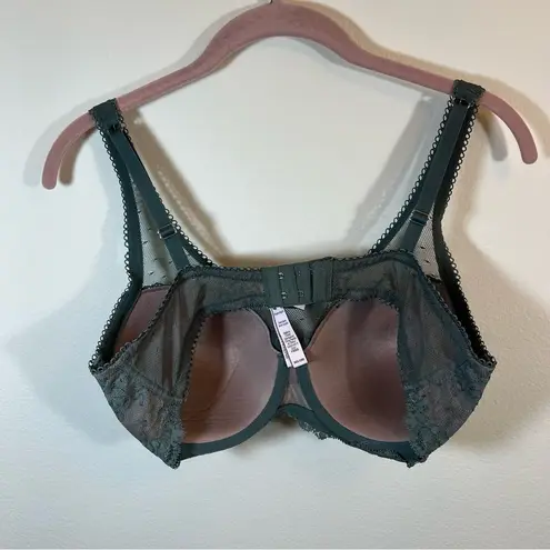 Victoria's Secret ✨ Victoria’s Secret Green Lace Lined Demi Dream Angels Bra 36D