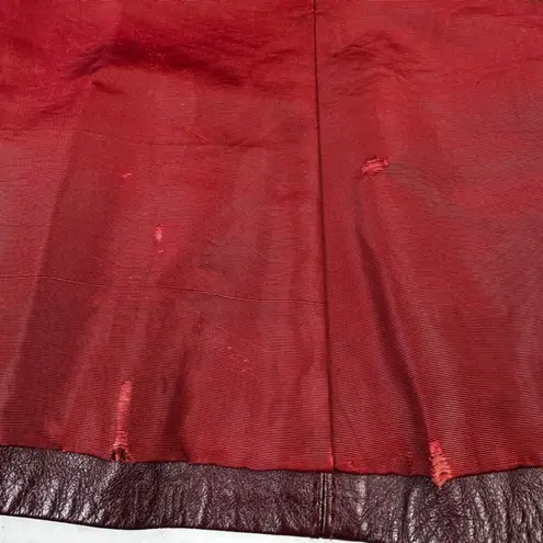 Etienne Aigner Burgundy Leather Blazer Jacket Women's Vintage 70s