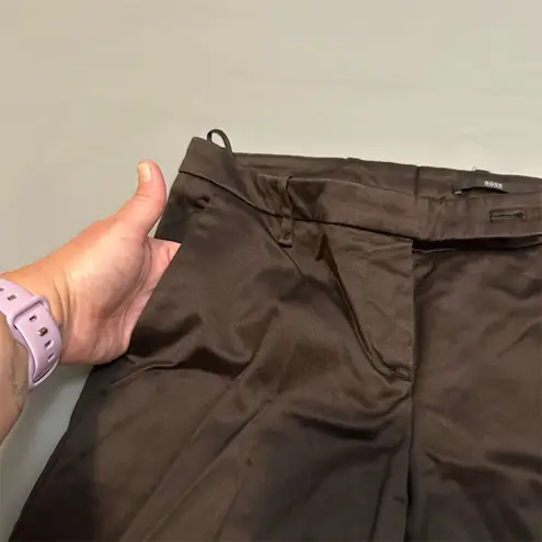 Hugo Boss Tall Long Women's Flared Trousers Brown Size 2 Casual Pants