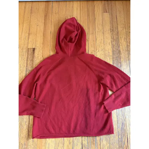 Skull Cashmere Hoodie Womens XS Red Skull Graphic 100% Cashmere Pullover Sweater