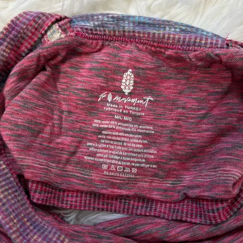 FREE PEOPLE FP MOVEMENT Striped Crop Top Womens Medium Large Activewear Athletic