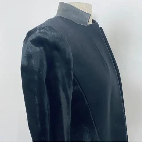 All Saints beautiful tailored wool and pony hair/cowhide leather jacket