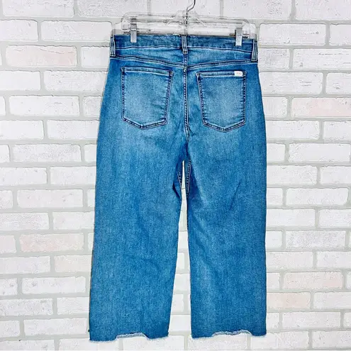 Jen7 Cropped Wide Leg High Waist Jeans Size 12 Blue