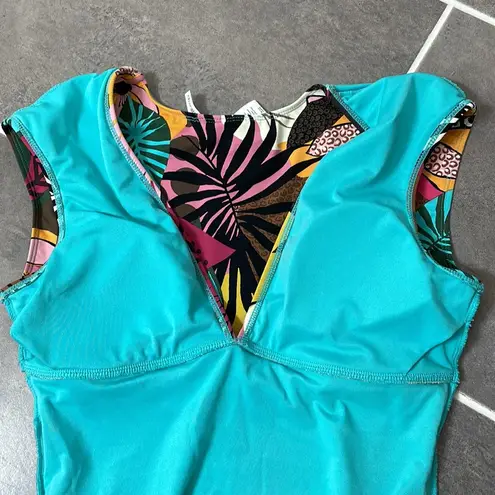 Bleu Rod Beattie Run Wild Cap Sleeve One Piece Swimsuit size 6