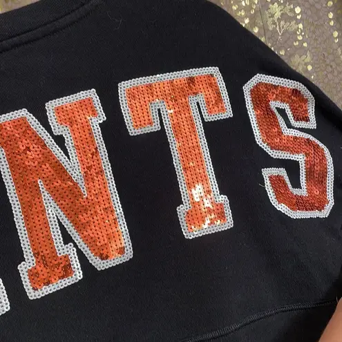 PINK - Victoria's Secret PINK Victoria’s Secret SF Giants MLB sequin bling sweater, size XS oversized