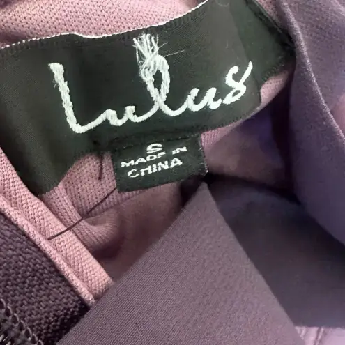 Lulus  Long Plum Purple Gown Dress Halter Style Chiffon Flowy Size Small Women's