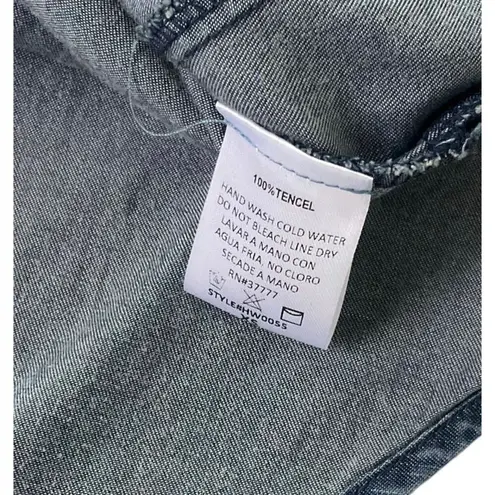 VERO MODA Blue Peplum Blouse Women Top Size Medium | 56-7