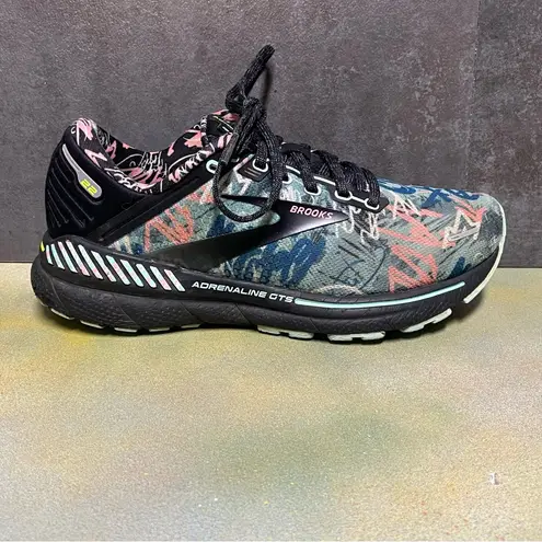 Brooks Adrenaline GTS 22 Black/Yucca/Flamingo Pink Women's Sneakers Size 6.5B