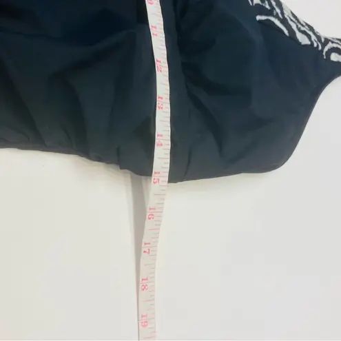 Love Your Assets Spanx Power Suit Swim One Piece Halter Size XL Black Zebra Trim