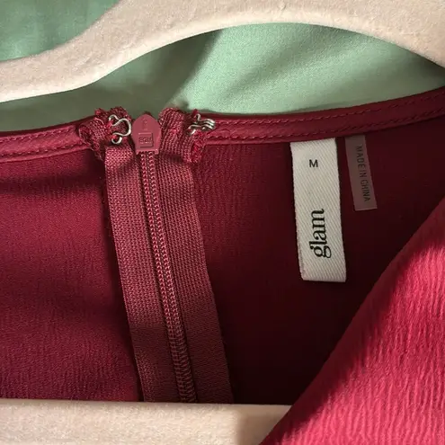 Glam MAROON/BURGUNDY DRESS