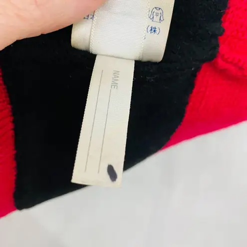 Lands' End  Unisex Wool Beanie Striped Hat Unisex Medium