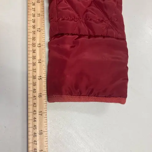 T A COALITION Women’s Quilted Fur Lined Coat Red Size Small Red