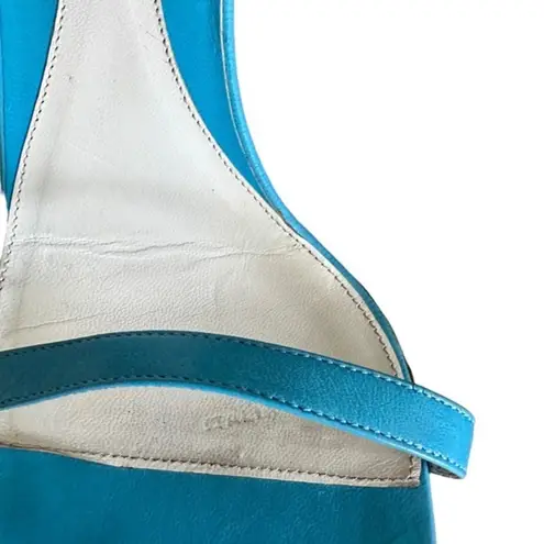 Escada 8 blue open toe strap Y2K Sandal Italy