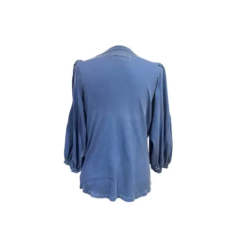 The Great . Blue Cotton Puff Sleeve Top Size 0 (US 0-2)