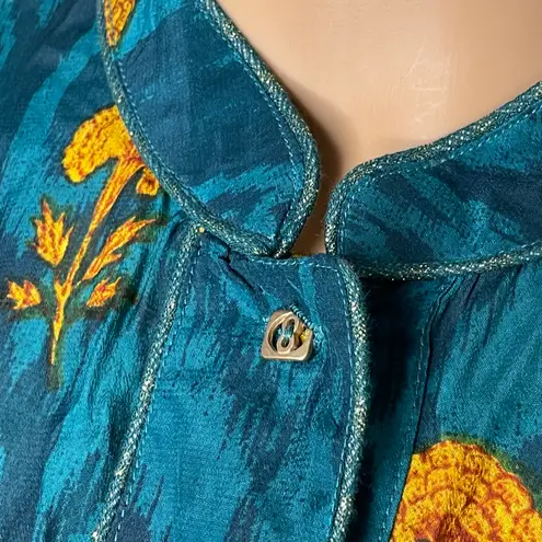 Ritu Kumar NWT Loose Fit Teal Green Floral Printed Kurti Size 36 (US Medium)