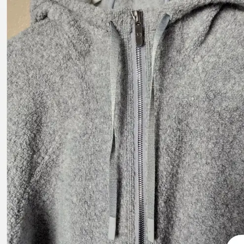 Lululemon  So Sherpa Wool Blend Boucle Gray Heather Hooded Zip Jacket size 2