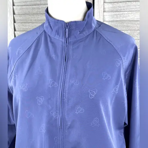 ep pro Windbreaker Half Zip Pullover Purple w Bees Pattern-Small