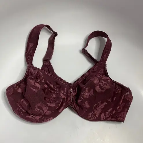 Wacoal  maroon awareness lace bra 34C