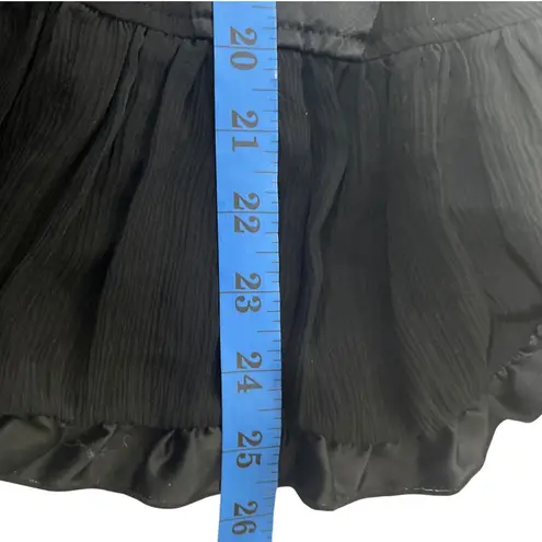 Alfani Whimsygoth Silk Bias Midi Skirt Ruffle Hem Black Godet Flowy Women 10