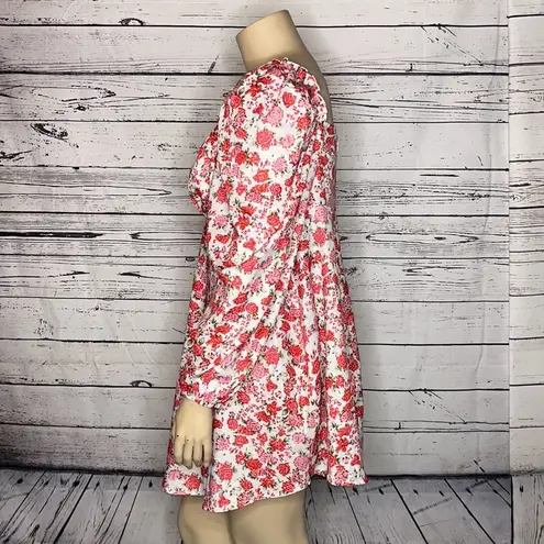 Fashion to figure FTF Size 1 Floral Print Puff Sleeve Mini Fit & Flare Dress
