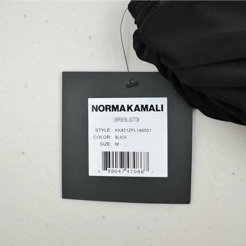 Norma Kamali Black 2 Piece Swim Suit Bikini Set Halter Top Ruched Skirt Bottom