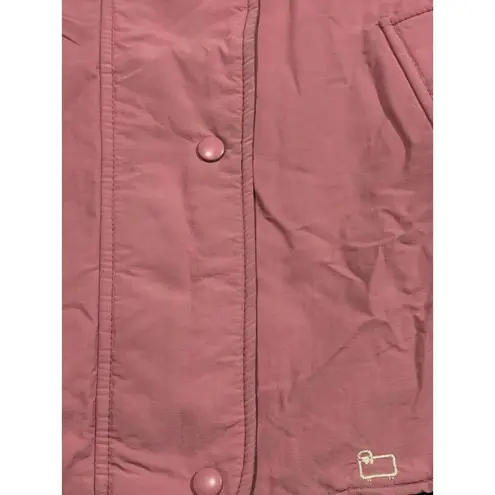 Woolrich Vintage Jacket Womens Size L Pink Quilted Puffer Coat Zip Snap -200