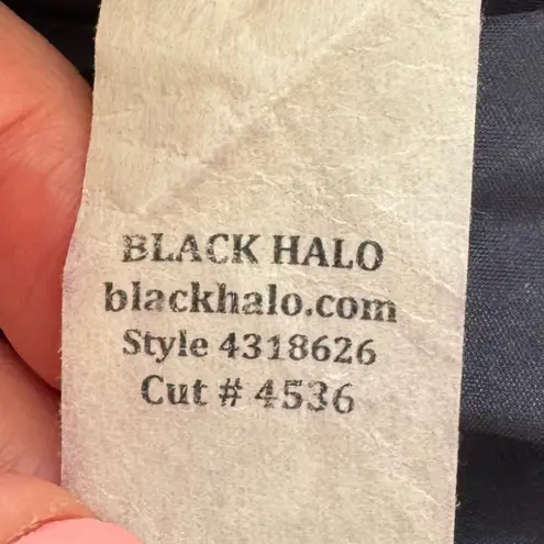 Black Halo Anthropologie Colorful Abstract Crop Top, size 2 zipper back lined