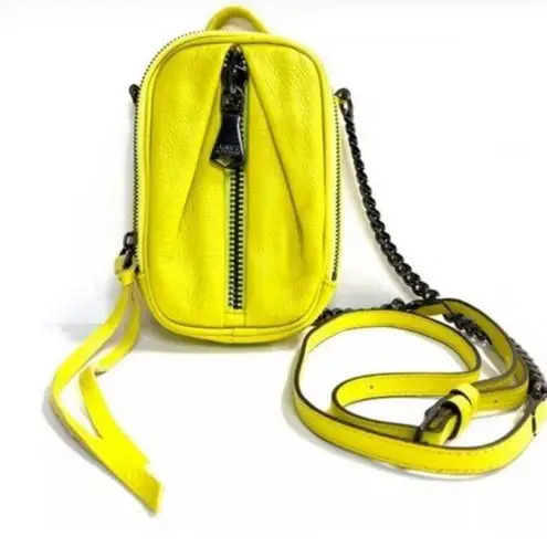 Aimee Kestenberg Yellow Crossbody Bag with Black Chain Strap