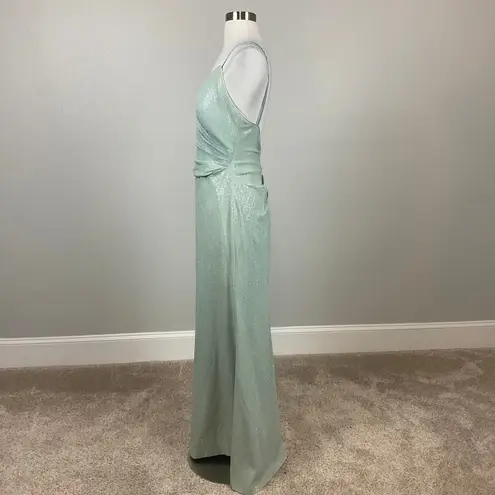 Eliza J Women's Formal Dress Size 16 Green Sequined Backless Long Evening Gown