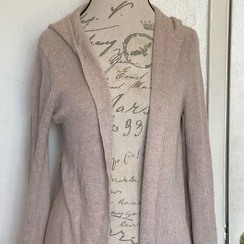 Esprit EDC Womens Sweater Cardigan Sz Small Open Ribbed Hoodie Minimalist Brown