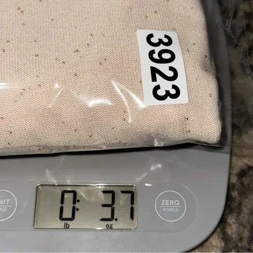 Marella Women’s Sz S Latte Cream Gold Silver Metallic Trim Cerchico Crop Sweater