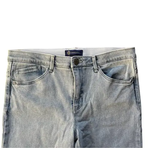 Democracy Ab’Solution Straight Cropped High Waist Jean Sz 14 Light Wash Stretch