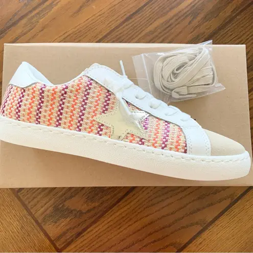 Vintage Havana Tweed Stripe Star Sneakers Women’s Shoes Size 8 NEW Retail $125 Pink