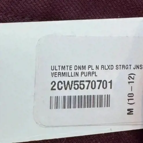 Soft Surroundings  The Ultimate Pullon Relaxed Straight Jeans Size M Purp…