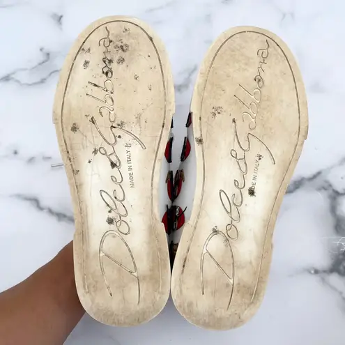 Dolce & Gabbana devil face white leather sneakers size IT 36.5 US 6.5 6