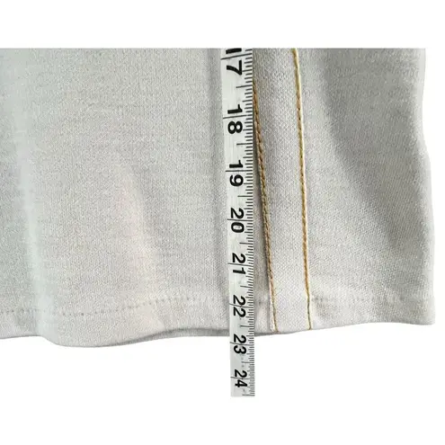 Rachel Comey Knit Top Women M Ivory Wool Blend Contrast Stitch Modern Clean Girl Size M