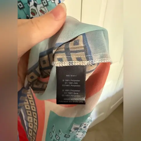 Clover Canyon 100% Silk Wide Flowy Oversized Sheer Top Blouse Size XS