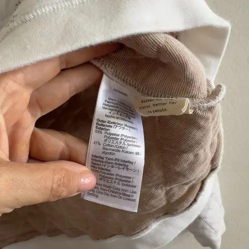 Madewell  Antique Cream Quilted Swing Pullover Sweatshirt Sweater Womens Small