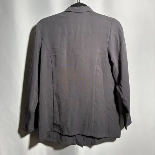 Fridaze Linen Redefined Button Front Jacket Gray XS Mother of Pearl Lagenlook