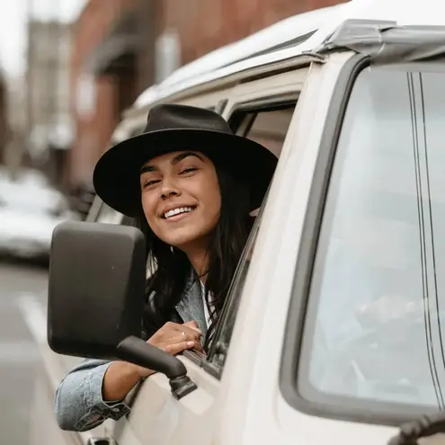Will + Bear Calloway Black Wide Brim Hat