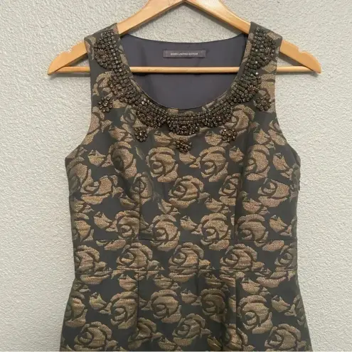 Boden‎ Limited Edition Dark Grey/Gold Rose Detail Size 6 EUC Gray