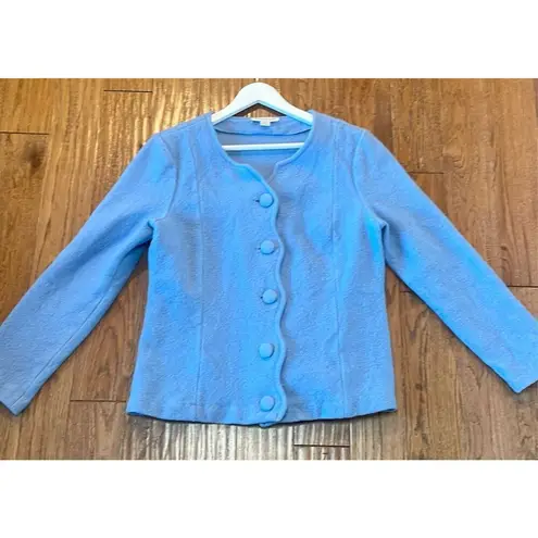 Pendleton Vintage 100% wool scalloped button front blazer XL