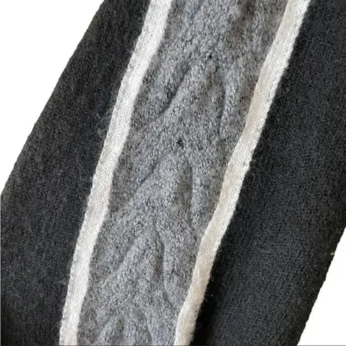 StitchDrop Fuzzy Black Grey Cozy Oversized Hooded Sweater Dress Sleeves Sz XL Black