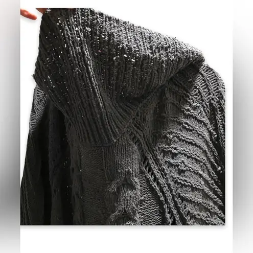 Terra & Sky Soft Yarn Crochet Sweater with Turtleneck - Size 2X