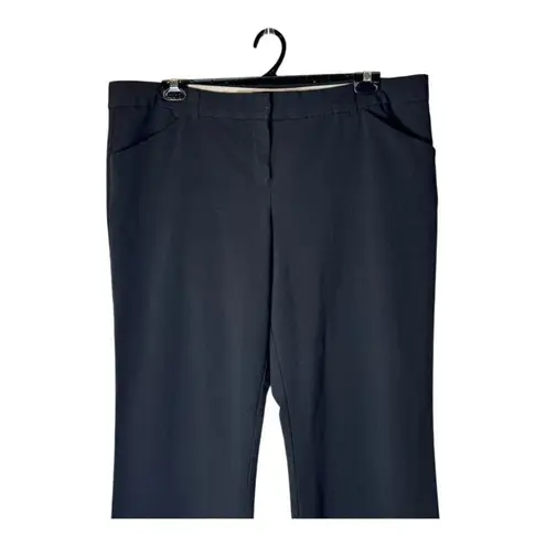 Norma Kamali Pants Women 18 Black Straight Leg High Rise Trousers Career