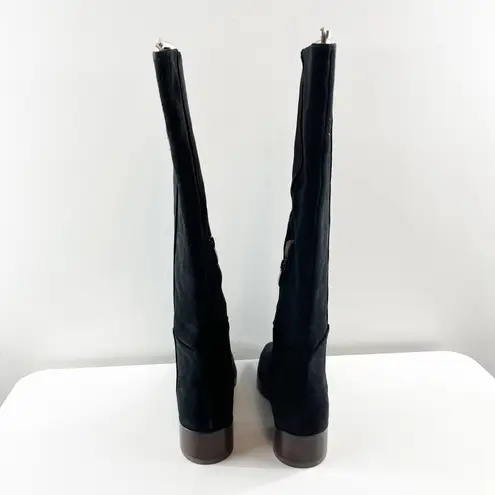 J. Jill Suede Leather Pull On Block Heel Square Toe Mid