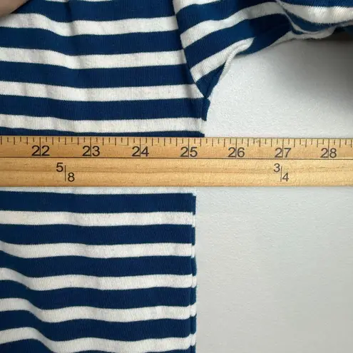 J.Crew Shift Dress Women's 2XL Blue White Striped Knit 3/4 Sleeve Preppy Casual Size XXL