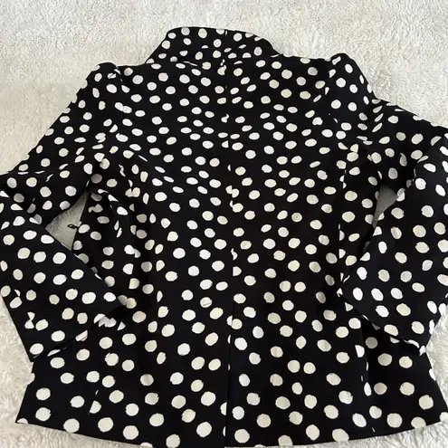 Emerson Fry Womens Paris Jacket Polka a Dot Size S *Missing Belt* Made in USA Black